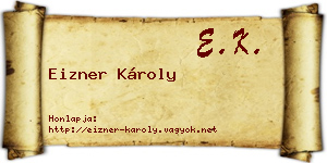 Eizner Károly névjegykártya